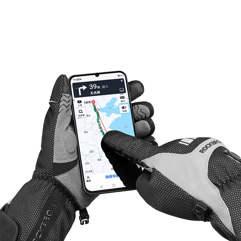 Gants chauffants USB à écran tactile pour vélo SBR