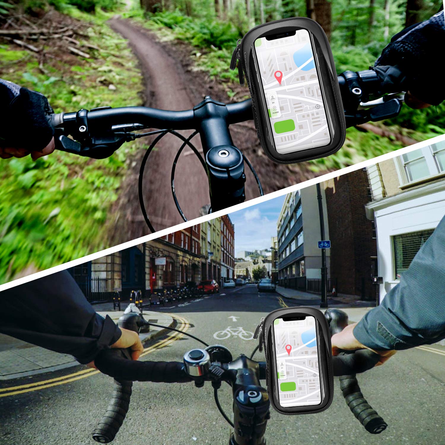 Supporto per cellulare impermeabile per bicicletta