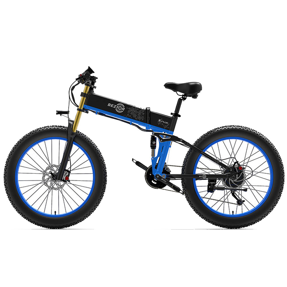 Bicicleta elétrica dobrável de montanha Bezior X Plus 1500 W